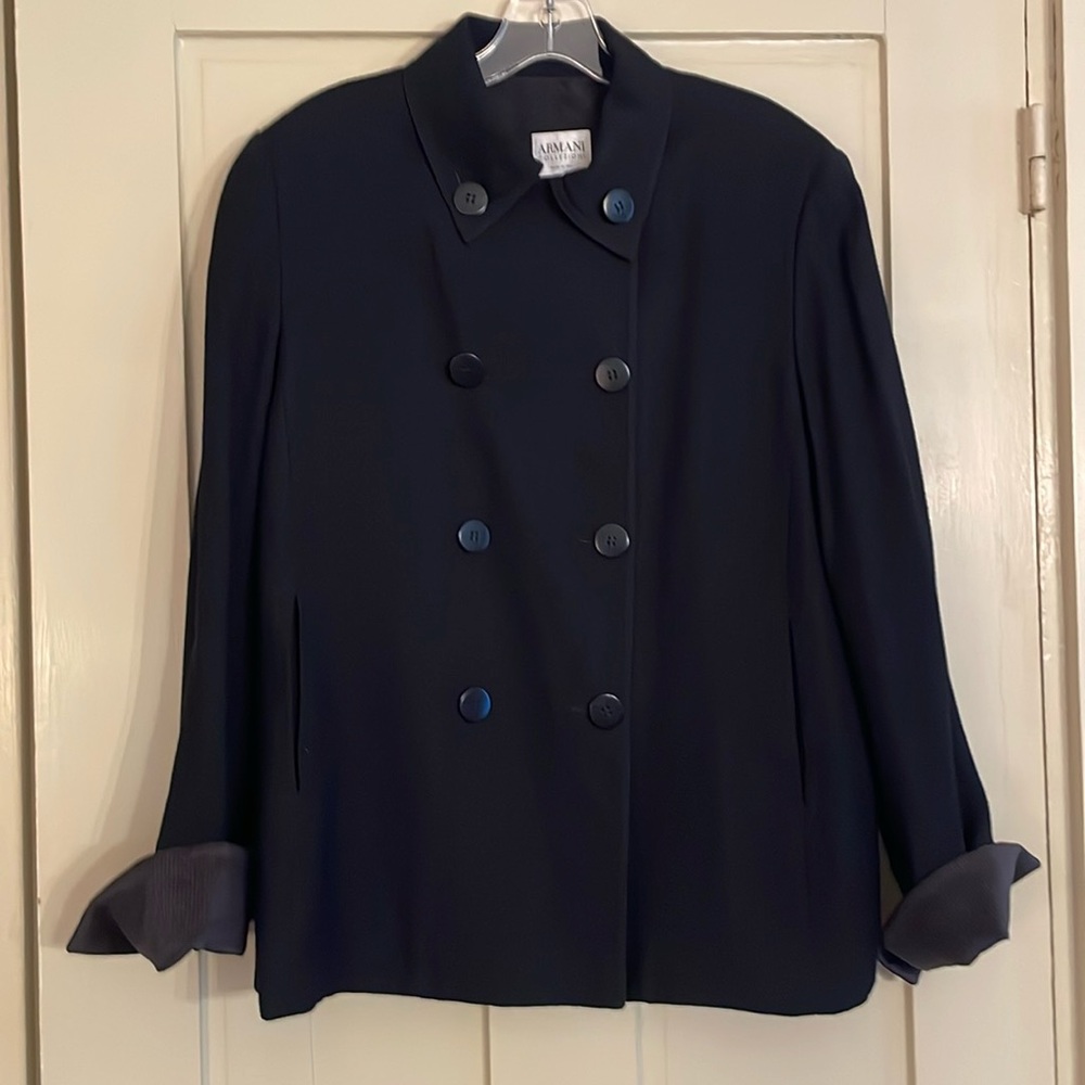 Armani collections black jacket size 14